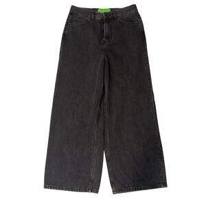 Sandrine Rose X Free People Black Wide Curve Leg Jeans